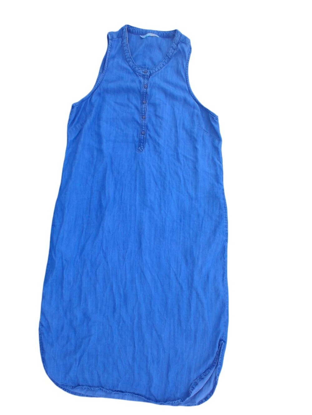 Button Front Chambray Midi Dress Size Large Boho Tank Dress Maurices